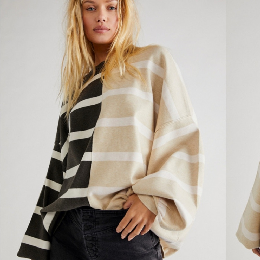 SOLD Free People Uptown Stripe Pullover sweater - size xs